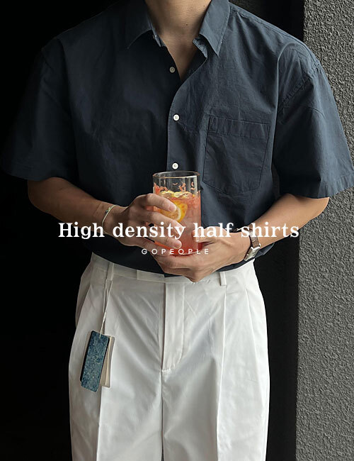 #고밀도 오버핏 반팔셔츠(7color) (네이비 5.15(수) 입고예정)